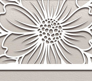 Intra απο ξύλο plywood 3mm-4mm πάχος - Floral Panel Laser Cut  Δίασταση 30x20 cm INTRAFABR-99399185