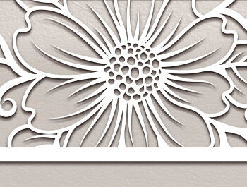 Intra απο ξύλο plywood 3mm-4mm πάχος - Floral Panel Laser Cut  Δίασταση 30x20 cm INTRAFABR-99399185 - Image 1