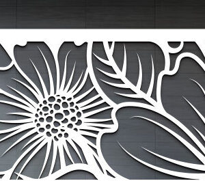 Intra απο ξύλο plywood 3mm-4mm πάχος - Floral Panel Laser Cut  Δίασταση 30x20 cm INTRAFABR-99273018