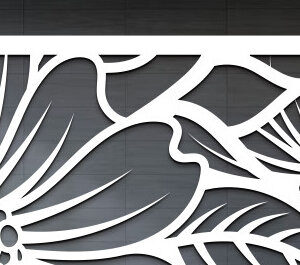 Intra απο ξύλο plywood 3mm-4mm πάχος - Floral Panel Laser Cut  Δίασταση 30x20 cm INTRAFABR-99273030