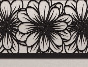 Intra απο ξύλο plywood 3mm-4mm πάχος - Floral Panel Laser Cut  Δίασταση 30x20 cm INTRAFABR-99399174 - Image 1