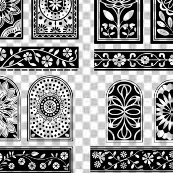 Intra απο ξύλο plywood 3mm-4mm πάχος - Στένσιλ νυχιών με λουλουδάτο σχέδιο με λέιζερ Δίασταση 4x4 cm INTRAFABR-125160090 - Image 5