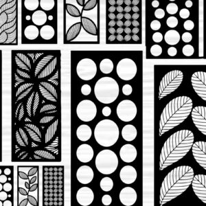 Intra απο ξύλο plywood 3mm-4mm πάχος - Στένσιλ νυχιών με λουλουδάτο σχέδιο με λέιζερ Δίασταση 4x4 cm INTRAFABR-125160319