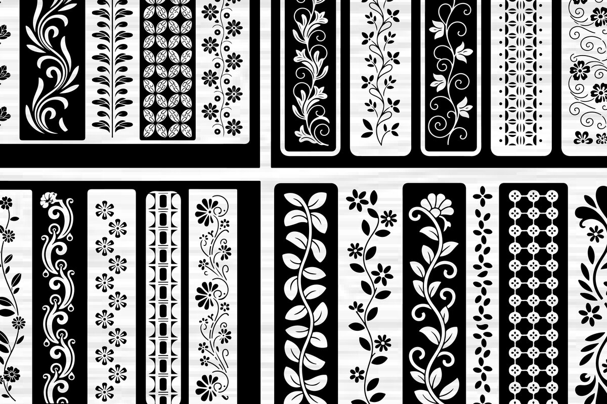 Intra απο ξύλο plywood 3mm-4mm πάχος - Στένσιλ νυχιών με λουλουδάτο σχέδιο με λέιζερ Δίασταση 4x4 cm INTRAFABR-125153559