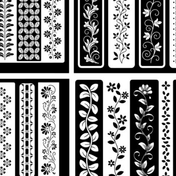 Intra απο ξύλο plywood 3mm-4mm πάχος - Στένσιλ νυχιών με λουλουδάτο σχέδιο με λέιζερ Δίασταση 4x4 cm INTRAFABR-125153559 - Image 3