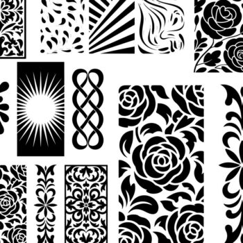 Intra απο ξύλο plywood 3mm-4mm πάχος - Στένσιλ νυχιών με λουλουδάτο σχέδιο με λέιζερ Δίασταση 4x4 cm INTRAFABR-125162645 - Image 3