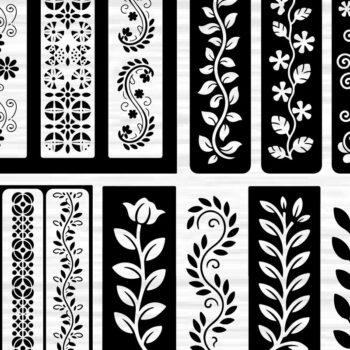 Intra απο ξύλο plywood 3mm-4mm πάχος - Στένσιλ νυχιών με λουλουδάτο σχέδιο με λέιζερ Δίασταση 4x4 cm INTRAFABR-125153651 - Image 1