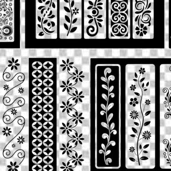 Intra απο ξύλο plywood 3mm-4mm πάχος - Στένσιλ νυχιών με λουλουδάτο σχέδιο με λέιζερ Δίασταση 4x4 cm INTRAFABR-125153733 - Image 2