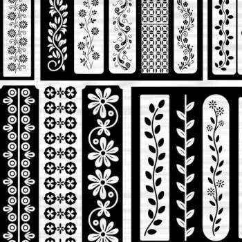 Intra απο ξύλο plywood 3mm-4mm πάχος - Στένσιλ νυχιών με λουλουδάτο σχέδιο με λέιζερ Δίασταση 4x4 cm INTRAFABR-125154136 - Image 1