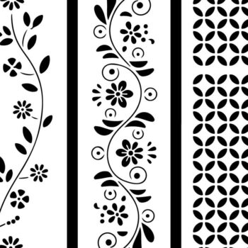 Intra απο ξύλο plywood 3mm-4mm πάχος - Στένσιλ νυχιών με λουλουδάτο σχέδιο με λέιζερ Δίασταση 4x4 cm INTRAFABR-125154205 - Image 2