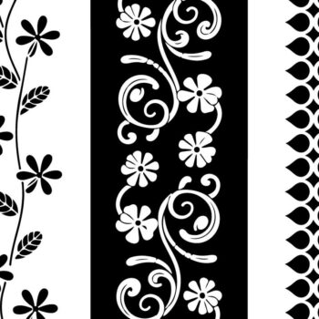 Intra απο ξύλο plywood 3mm-4mm πάχος - Στένσιλ νυχιών με λουλουδάτο σχέδιο με λέιζερ Δίασταση 4x4 cm INTRAFABR-125154205 - Image 6