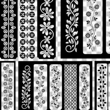 Intra απο ξύλο plywood 3mm-4mm πάχος - Στένσιλ νυχιών με λουλουδάτο σχέδιο με λέιζερ Δίασταση 4x4 cm INTRAFABR-125154361 - Image 1