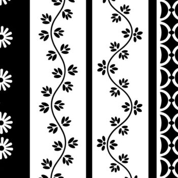 Intra απο ξύλο plywood 3mm-4mm πάχος - Στένσιλ νυχιών με λουλουδάτο σχέδιο με λέιζερ Δίασταση 4x4 cm INTRAFABR-125154361 - Image 2