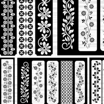 Intra απο ξύλο plywood 3mm-4mm πάχος - Στένσιλ νυχιών με λουλουδάτο σχέδιο με λέιζερ Δίασταση 4x4 cm INTRAFABR-125154361 - Image 6