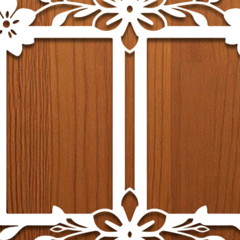 Intra απο ξύλο plywood 3mm-4mm πάχος - Floral Κορνίζα Paper-Cut Δίασταση 20x25 cm INTRAFABR-117161366 - Image 1