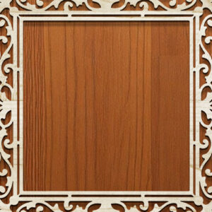 Intra απο ξύλο plywood 3mm-4mm πάχος - Floral Κορνίζα Paper-Cut  Δίασταση 20x25 cm INTRAFABR-118208274