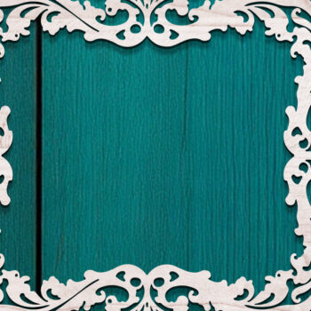 Intra απο ξύλο plywood 3mm-4mm πάχος - Floral Κορνίζα Paper-Cut Δίασταση 20x25 cm INTRAFABR-118208567 - Image 1