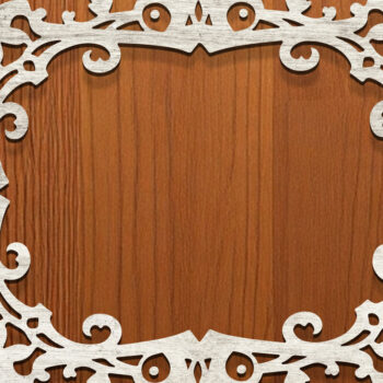 Intra απο ξύλο plywood 3mm-4mm πάχος - Πακέτο με φλοράλ κορνίζα Δίασταση 20x25 cm INTRAFABR-118398055 - Image 5