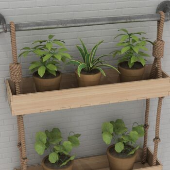 Intra απο ξύλο plywood 3mm-4mm πάχος - Floral Planter Box  Θήκη για γλάστρα Δίασταση 30x20 cm INTRAFABR-42343932 - Image 4
