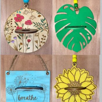 Intra απο ξύλο plywood 3mm-4mm πάχος - Πακέτο λέιζερ πολλαπλασιασμού λουλουδιών των 4 Δίασταση 30x20 cm INTRAFABR-31650062 - Image 1