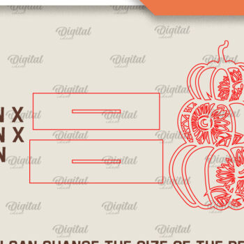 Intra απο ξύλο plywood 3mm-4mm πάχος - Πακέτο κοπής με λέιζερ Floral Pumpkins Δίασταση 15x15 cm INTRAFABR-103310723 - Image 4