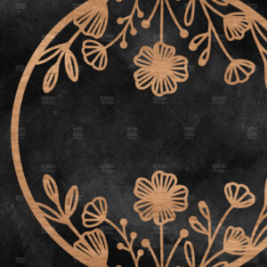 Intra απο ξύλο plywood 3mm-4mm πάχος - Floral στρογγυλή πινακίδα  Δίασταση 30x20 cm INTRAFABR-116341084