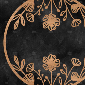 Intra απο ξύλο plywood 3mm-4mm πάχος - Floral στρογγυλή πινακίδα Δίασταση 30x20 cm INTRAFABR-116341084 - Image 1