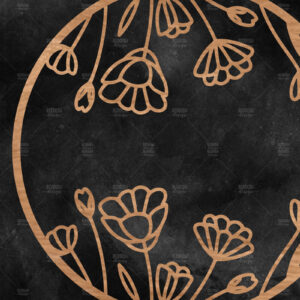 Intra απο ξύλο plywood 3mm-4mm πάχος - Floral στρογγυλή πινακίδα  Δίασταση 30x20 cm INTRAFABR-116341119