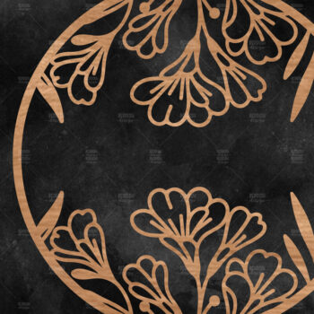 Intra απο ξύλο plywood 3mm-4mm πάχος - Floral στρογγυλή πινακίδα  Δίασταση 30x20 cm INTRAFABR-116219138 - Image 1