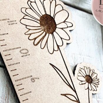 Intra απο ξύλο plywood 3mm-4mm πάχος - Floral χάρακας  Δίασταση 30x20 cm INTRAFABR-75555387 - Image 4