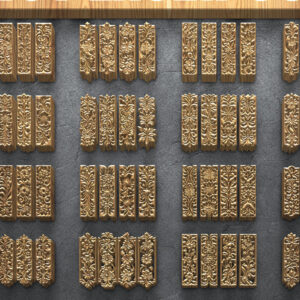 Intra απο ξύλο plywood 3mm-4mm πάχος - Πάνελ κοπής με λέιζερ Floral Scroll Δίασταση 3200x7200 cm INTRAFABR-124983228