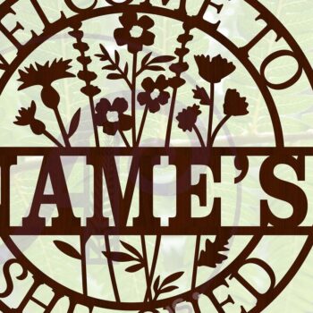 Intra απο ξύλο plywood 3mm-4mm πάχος - Floral She Shed  Cut File Δίασταση 30x20 cm INTRAFABR-67490456 - Image 1