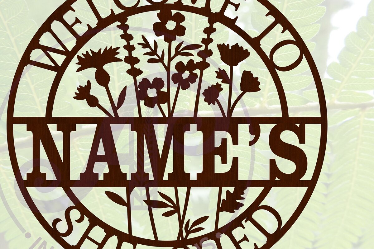 Intra απο ξύλο plywood 3mm-4mm πάχος - Floral She Shed  Cut File Δίασταση 30x20 cm INTRAFABR-67490456