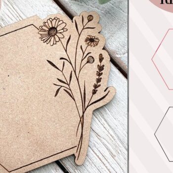 Intra απο ξύλο plywood 3mm-4mm πάχος - Floral Sign Bundle  Δίασταση 30x20 cm INTRAFABR-71700677 - Image 6