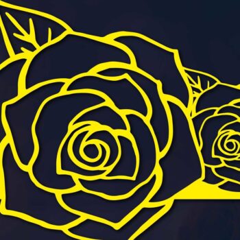 Intra απο ξύλο plywood 3mm-4mm πάχος - Floral Sign Laser/Paper Cut Δίασταση 30x20 cm INTRAFABR-60545367 - Image 1