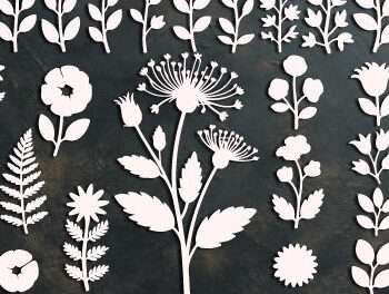 Intra απο ξύλο plywood 3mm-4mm πάχος - Floral Silhouette Mega Bundle  1628 Δίασταση 20x20 cm INTRAFABR-122588411 - Image 3