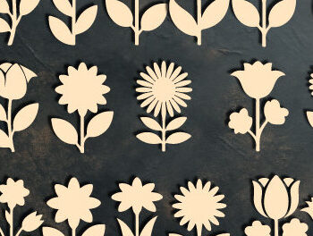 Intra απο ξύλο plywood 3mm-4mm πάχος - Floral Silhouette Mega Bundle  1630 Δίασταση 20x20 cm INTRAFABR-122698705 - Image 1