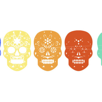 Intra απο ξύλο plywood 3mm-4mm πάχος - Floral Skull πολυστρωματικό πάνελ τοίχου Δίασταση 2x12 cm INTRAFABR-105358887 - Image 5