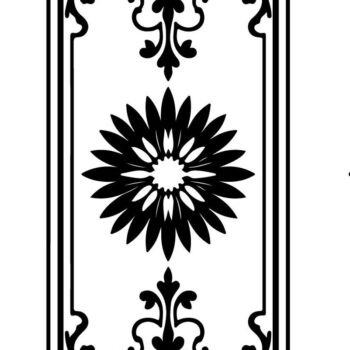 Intra απο ξύλο plywood 3mm-4mm πάχος - Floral διάνυσμα κορνίζα για λέιζερ Δίασταση 20x25 cm INTRAFABR-123821727 - Image 2