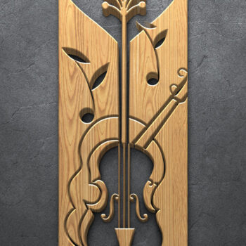 Intra απο ξύλο plywood 3mm-4mm πάχος - Πάνελ  με φλοράλ βιολί με λέιζερ Δίασταση 3600x5400 cm INTRAFABR-122798800 - Image 4