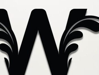 Intra απο ξύλο plywood 3mm-4mm πάχος - Floral W Letter Cut Laser  Δίασταση 30x20 cm INTRAFABR-35147492 - Image 1