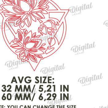 Intra απο ξύλο plywood 3mm-4mm πάχος - Floral διακόσμηση τοίχου Δίασταση 30x20 cm INTRAFABR-119549968 - Image 2