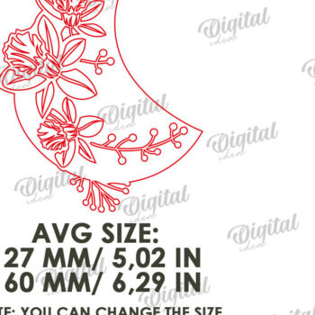 Intra απο ξύλο plywood 3mm-4mm πάχος - Floral διακόσμηση τοίχου Δίασταση 30x20 cm INTRAFABR-119550247 - Image 2