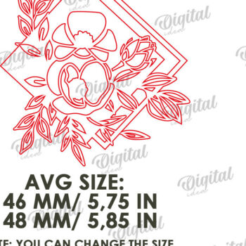 Intra απο ξύλο plywood 3mm-4mm πάχος - Floral διακόσμηση τοίχου Δίασταση 30x20 cm INTRAFABR-119550303 - Image 2