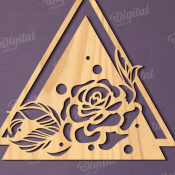 Intra απο ξύλο plywood 3mm-4mm πάχος - Floral Διακόσμηση Τοίχων Δέσμη κοπής με λέιζερ Δίασταση 30x20 cm INTRAFABR-119488130 - Image 14