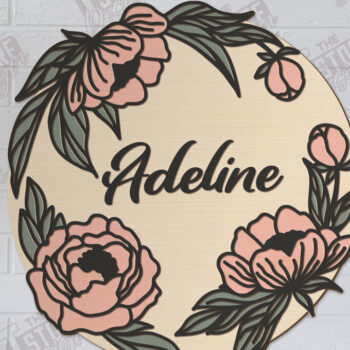 Intra απο ξύλο plywood 3mm-4mm πάχος - Πλακέτα τοίχου Floral Cut Laser | CNC Δίασταση 30x20 cm INTRAFABR-122383795 - Image 1