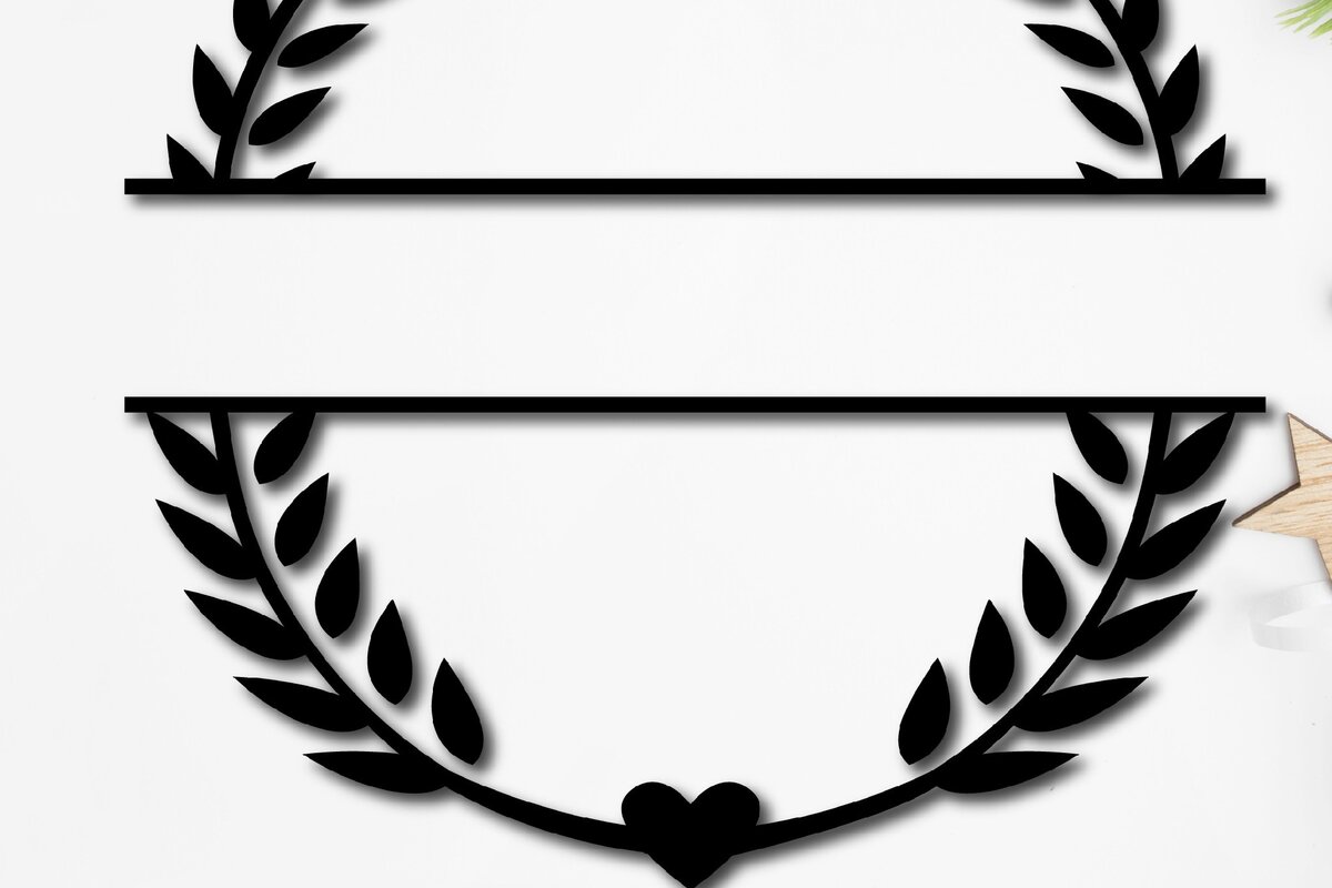 Intra απο ξύλο plywood 3mm-4mm πάχος - Floral Πλαίσιο Γάμου Μονόγραμμα  Δίασταση 30x20 cm INTRAFABR-13355161