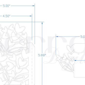 Intra απο ξύλο plywood 3mm-4mm πάχος - Προσκλητήριο γάμου Floral Δίασταση 10x15 cm INTRAFABR-4110413 - Image 3