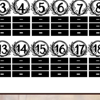 Intra απο ξύλο plywood 3mm-4mm πάχος - Floral νούμερα τραπεζιού γάμου  Δίασταση 10x8 cm INTRAFABR-94786760 - Image 2