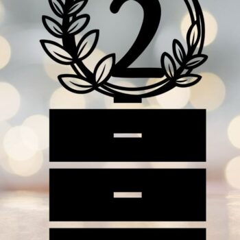 Intra απο ξύλο plywood 3mm-4mm πάχος - Floral νούμερα τραπεζιού γάμου  Δίασταση 10x8 cm INTRAFABR-94786760 - Image 4